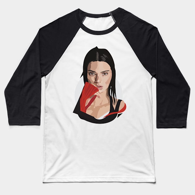 Kendall Baseball T-Shirt by annamckay